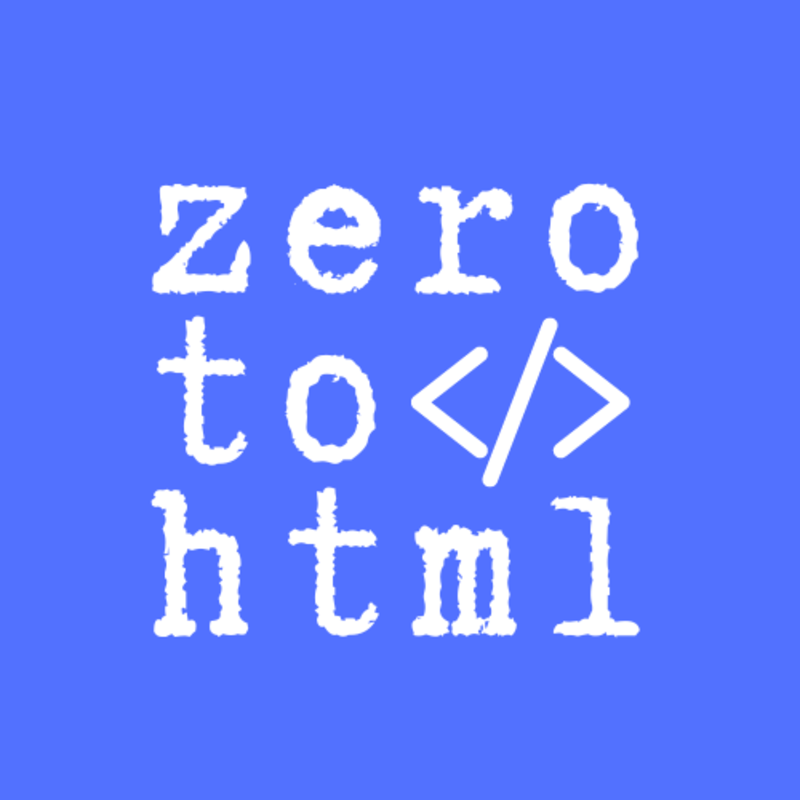 zero to html logo